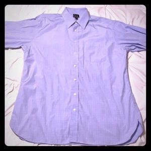 Jos.A.Bank light blue, plaid dress shirt, 16.5-34